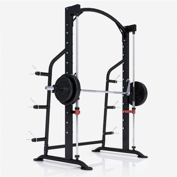 STATION POUR SQUATS ET DÉVELOPPÉ COUCHÉ AVEC RACK DE RANGEMENT | MUSCULATION
