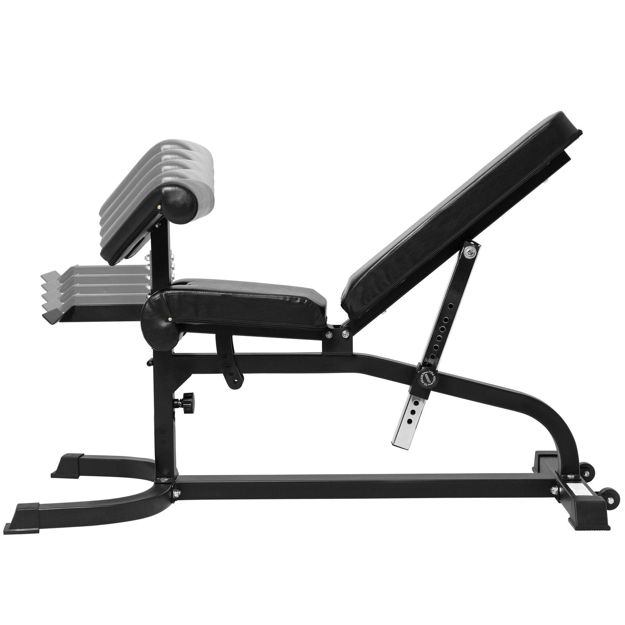 GORILLA SPORTS Schraegbank mit Beinstrecker und Curlpult 4/7