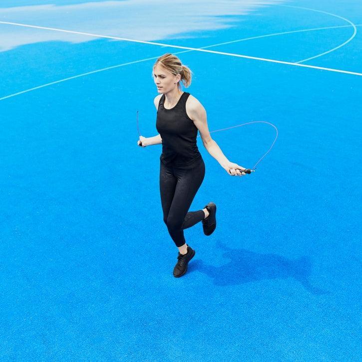 Skakanka fitness Gorilla Sports czarno-czerwona