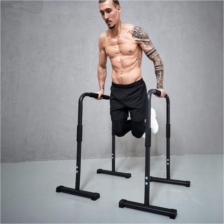 GORILLA SPORTS Push Up Stand Dip Barren