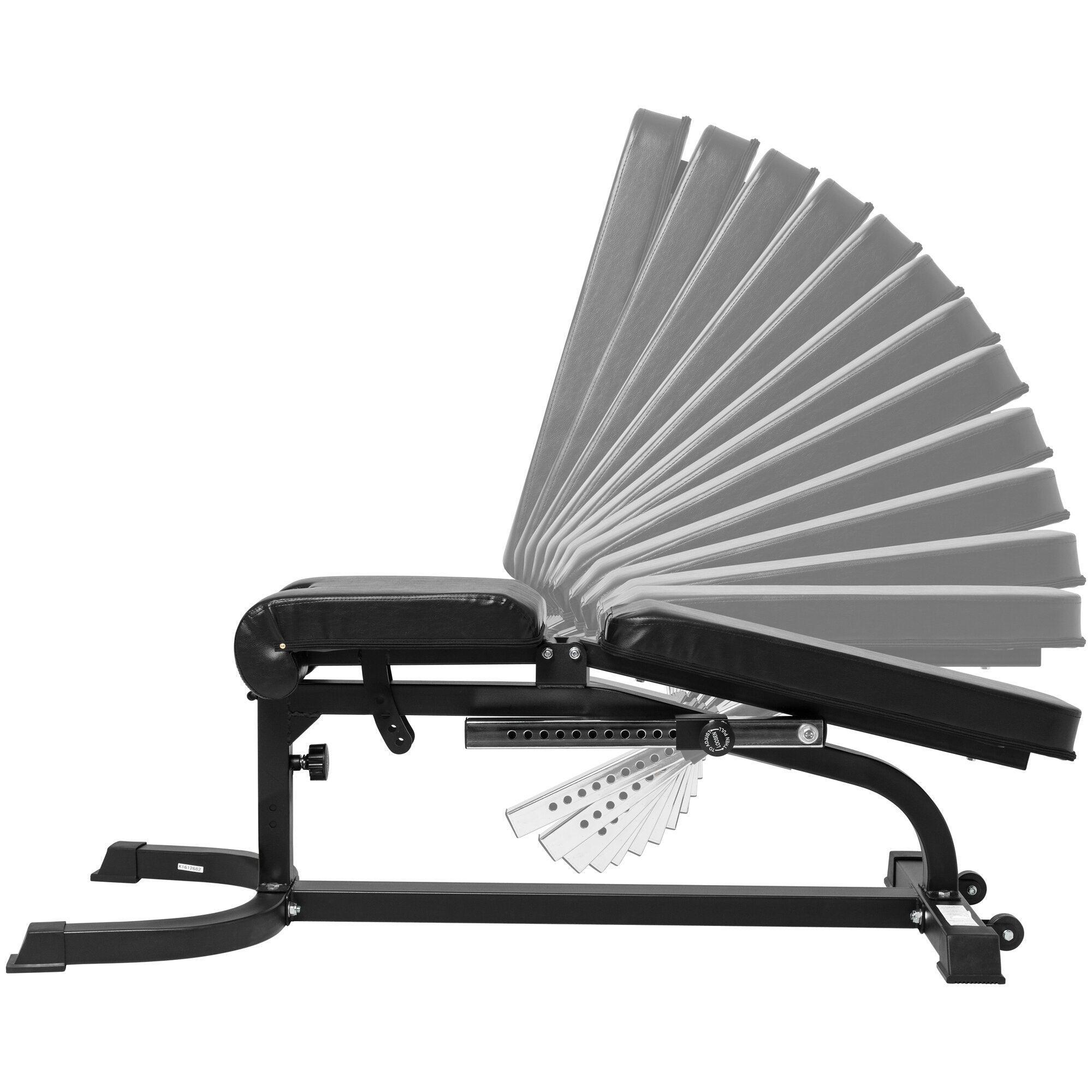 GORILLA SPORTS Schraegbank mit Beinstrecker und Curlpult 6/7