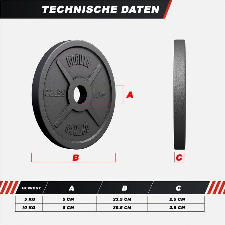 Hantelscheibe Gusseisen 50/51 mm 7/7