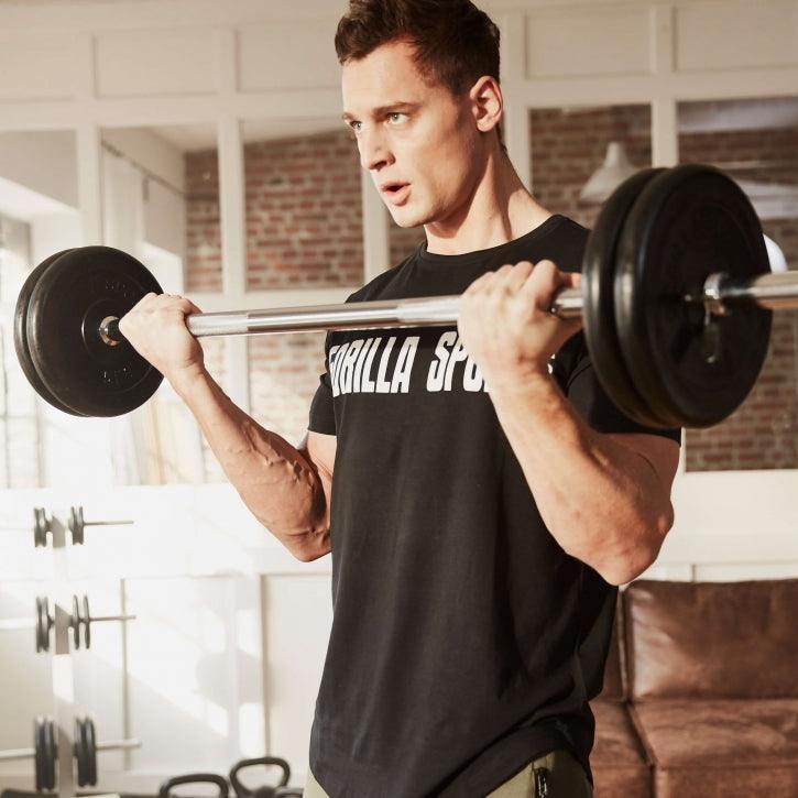 BARRE LONGUE 120 CM | DIAMETRE 30MM | MUSCULATION | 2 STOP DISQUES À RESSORT 3/7