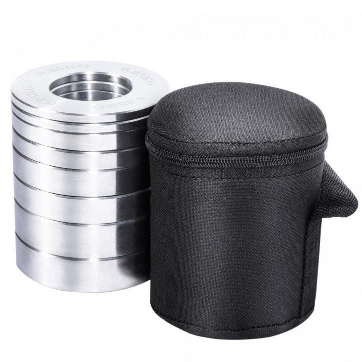 GORILLA SPORTS Hantelscheiben Set 50/51mm Chrom 5 kg inkl. Tragetasche