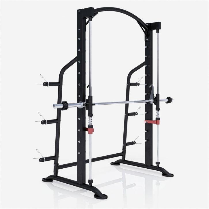 STATION POUR SQUATS ET DÉVELOPPÉ COUCHÉ AVEC RACK DE RANGEMENT | MUSCULATION