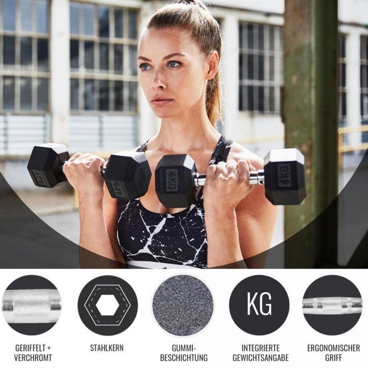 HALTÈRE HEXAGONAL PRO | PREMIUM | MUSCULATION | AU CHOIX DE 2KG À 50KG 4/7