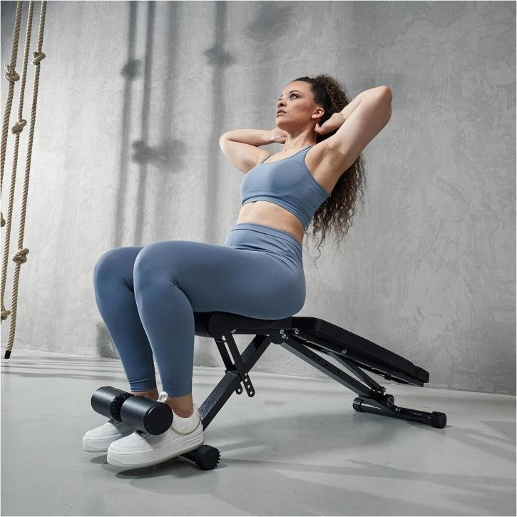 BANC PLIABLE INCLINÉ/DÉCLINÉ ASSISE ET DOSSIER | MUSCULATION ET ABDOMINAUX