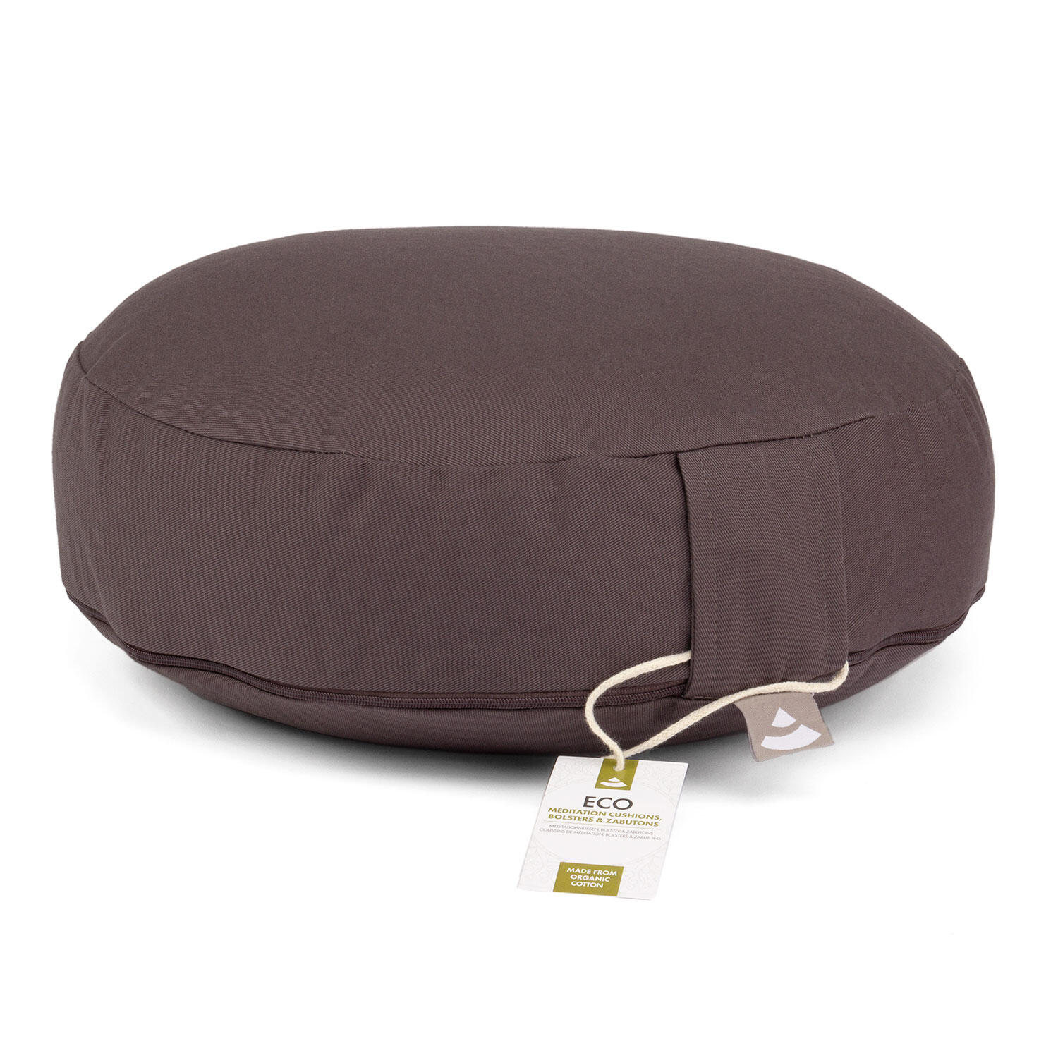 Medi-Set ECO: Meditationskissen RONDO FLACH ECO Dinkel & ZABUTON ECO Anthrazit 3/5