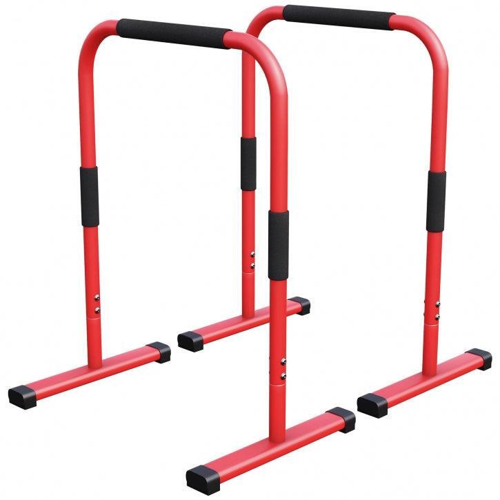 Gorilla Sports - Barres Parallèles | Barres A Dips Et Cross Training | 94cm | Coloris Au Choix - Barre À Dips - Bleu|rouge - Taille Unique - Decathlon