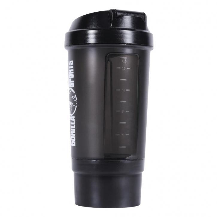SHAKER 500ML AVEC COMPARTIMENT À POUDRE | COLORIS NOIS OU ROUGE 2/7