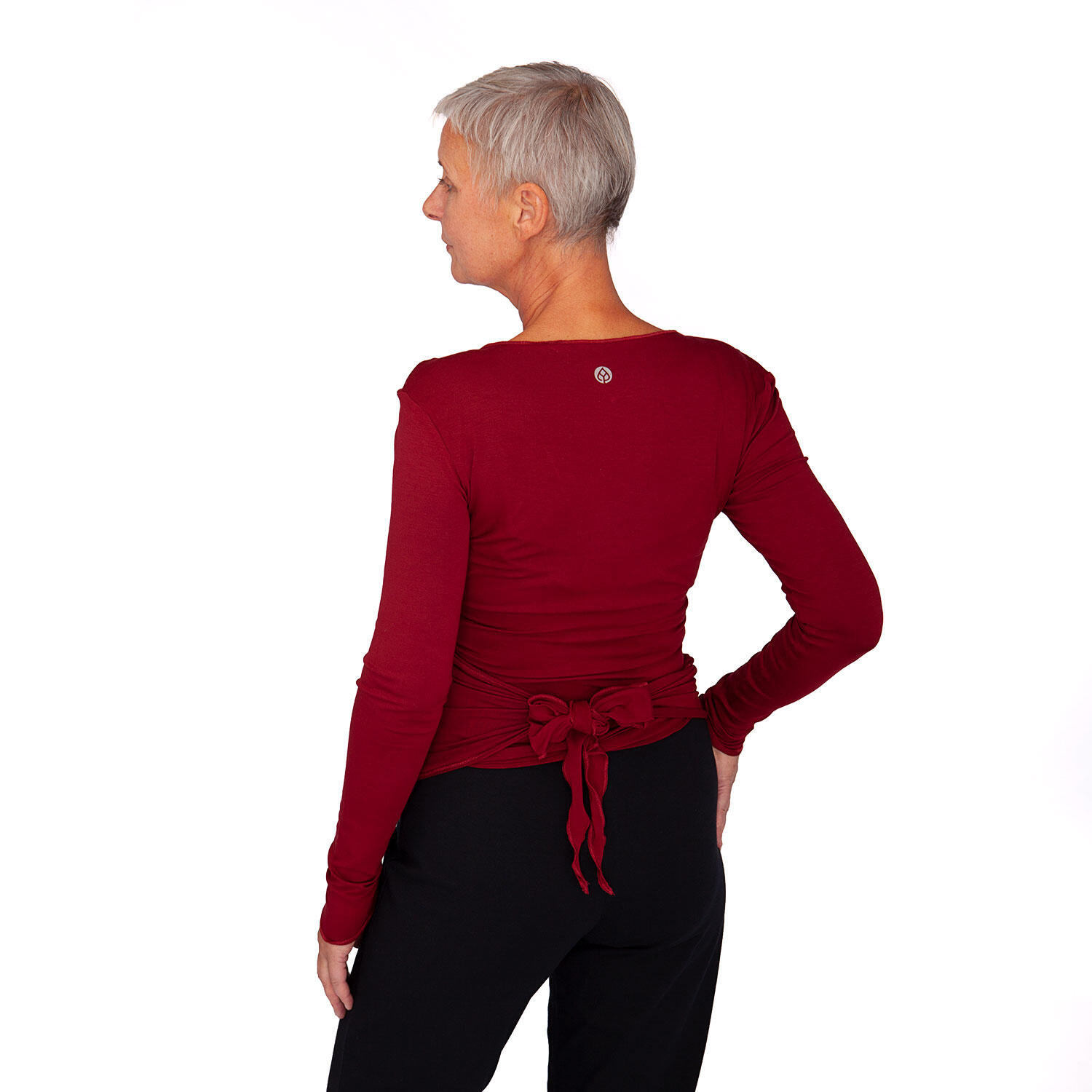Casual ¾ Yoga Longsleeve, Modal, Bordeaux 5/6