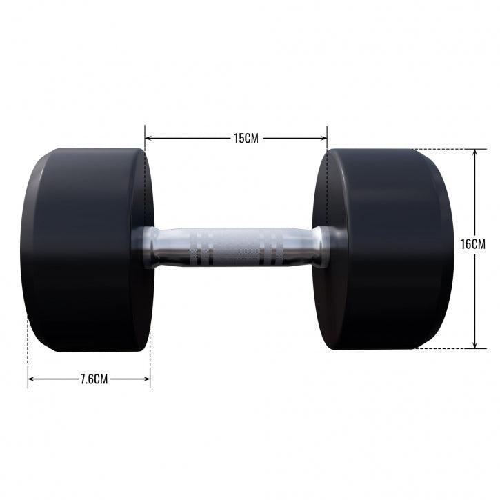 Gorilla Sports Dumbell - 15 kg - Gietijzer (rubber coating) - Met logo 5/7