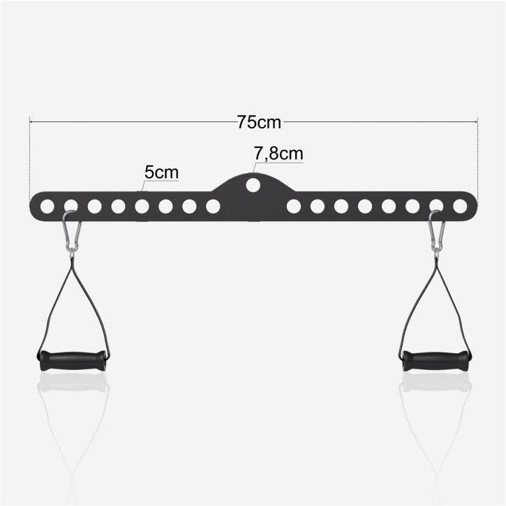 Gorilla Sports Multihook Bar 100 cm, Matte Black Steel, 200 kg 5/7