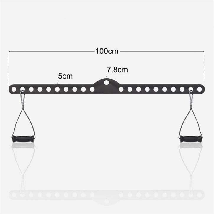 Gorilla Sports Multihook Bar 100 cm, Matte Black Steel, 200 kg 4/7