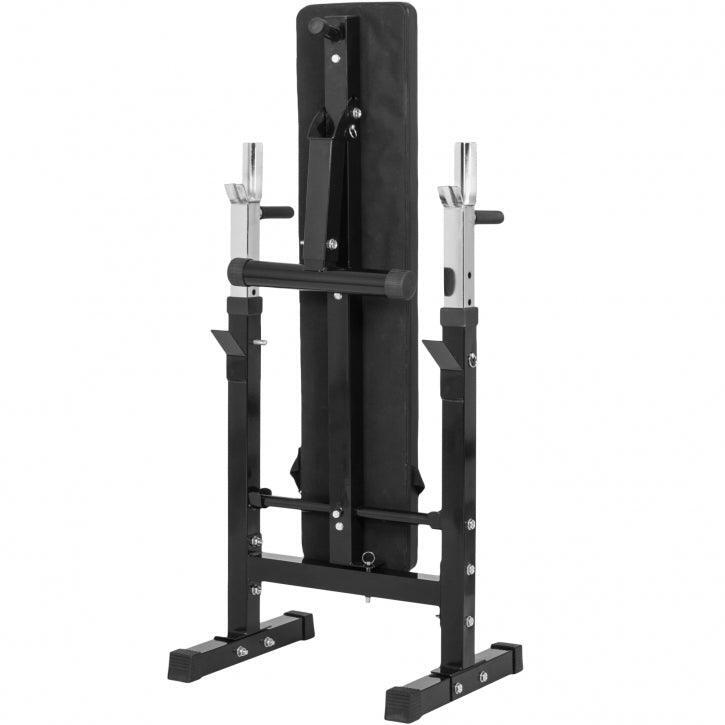 Halterbank Zwart met 100 kg Halterset - Fitnessbank - Halter met gewichten - 7/7