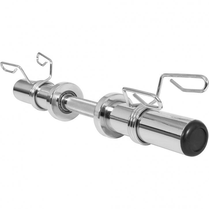 BARRE OLYMPIQUE COURTE 50,5CM | 5KG DIAM 50MM | MAX 136KG | STOP DISQUES À RESSO 6/7