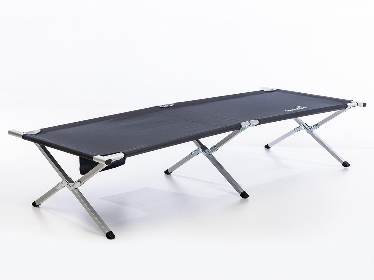 Składane łóżko turystyczne polowe Vuoma, 1-osobowe, 75 cm, z torbą