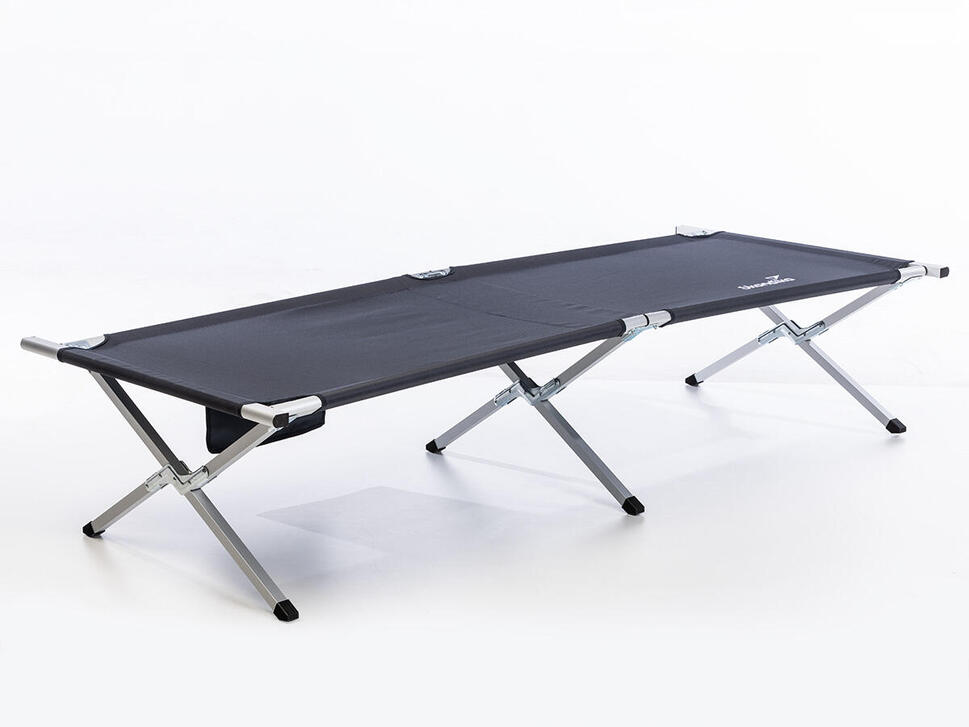 Składane łóżko turystyczne polowe Vuoma, 1-osobowe, 75 cm, z torbą