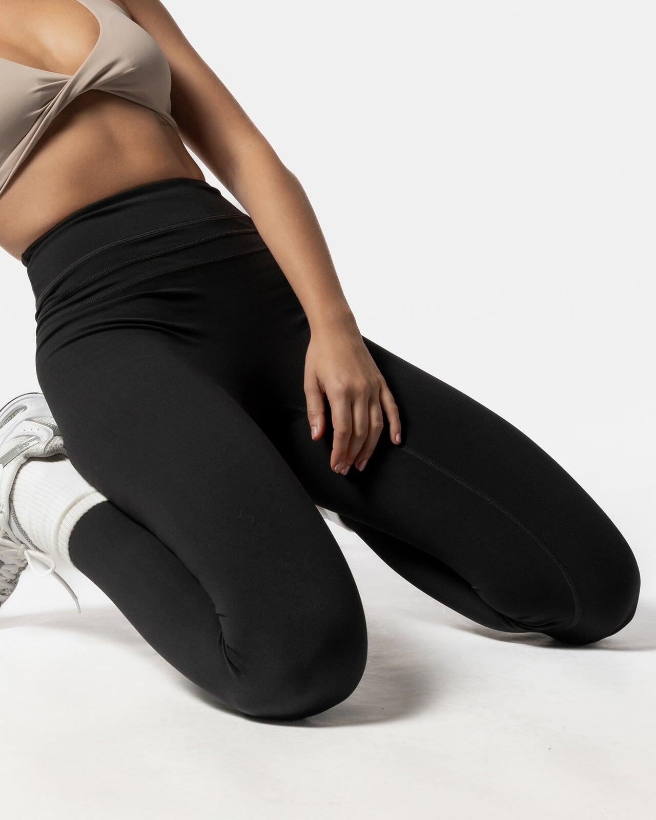 Leggings femininas para fitness, pilates e corrida preto 2/6