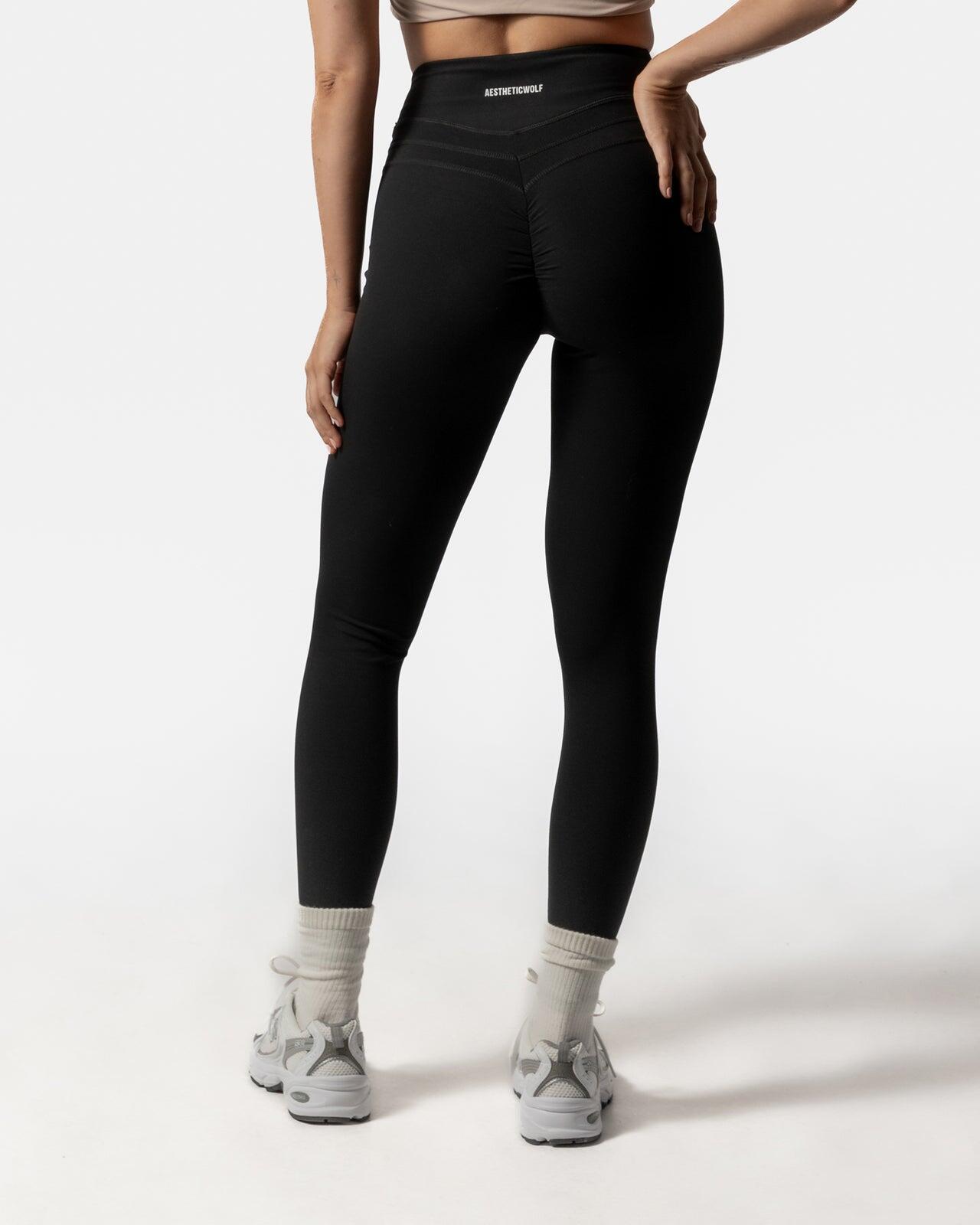 Leggings femininas para fitness, pilates e corrida preto 6/6