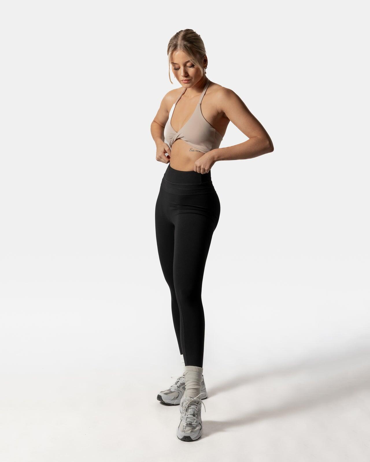 Leggings femininas para fitness, pilates e corrida preto 4/6