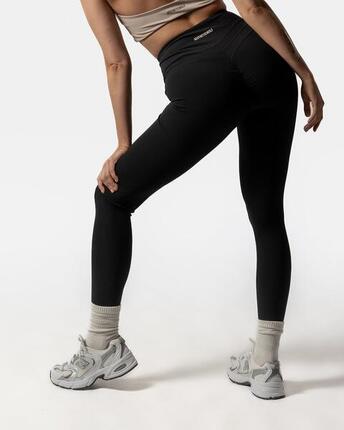 Legging femme sculptant pour fitness, pilates et course noir