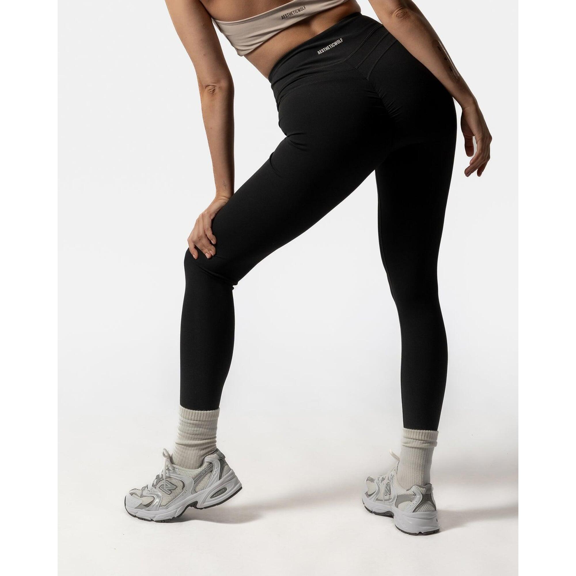 Aesthetic Wolf - Legging Femme Sculptant Pour Fitness, Pilates Et Course Noir - Legging - Noir - S - Decathlon