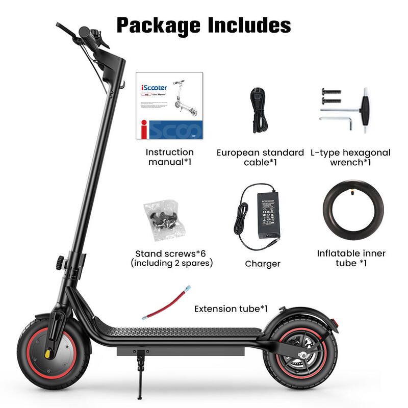 Trottinette électrique iScooter W6 10 pouces, 36 V, 7,8 Ah et Bluetooth