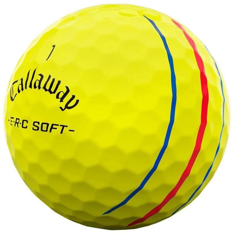 Boite de 12 Balles de Golf Callaway ERC Soft Triple Track Jaune