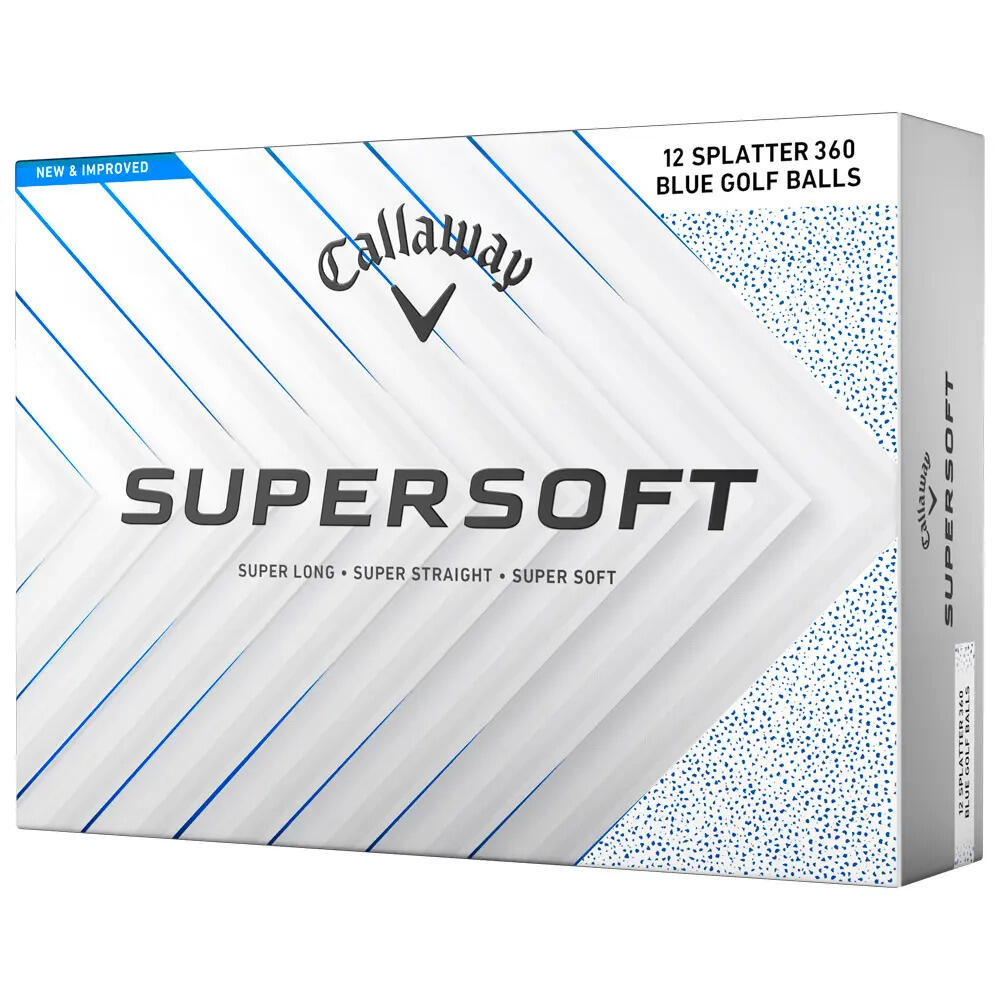 Doos met 12 Callaway Supersoft Splatter 360 Golfballen 1/4