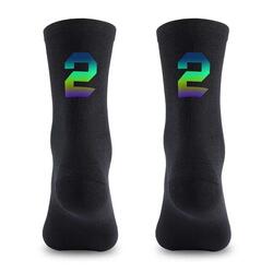 Chaussettes de Cyclisme Réfléchissantes Numériques Taille 39-46 - Noir / 2