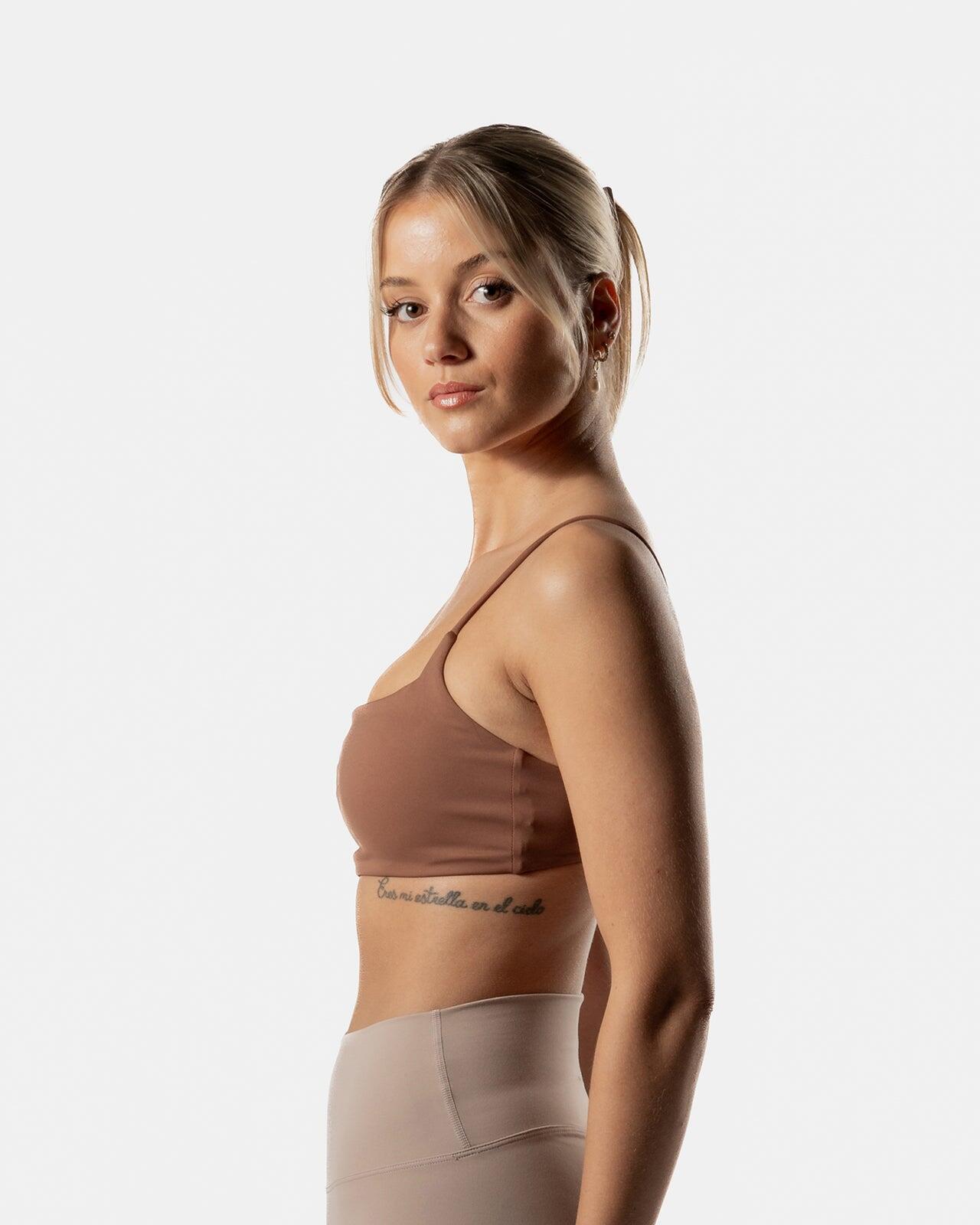 Reggiseno sportivo fitness a fascia Marrone Donna 5/6