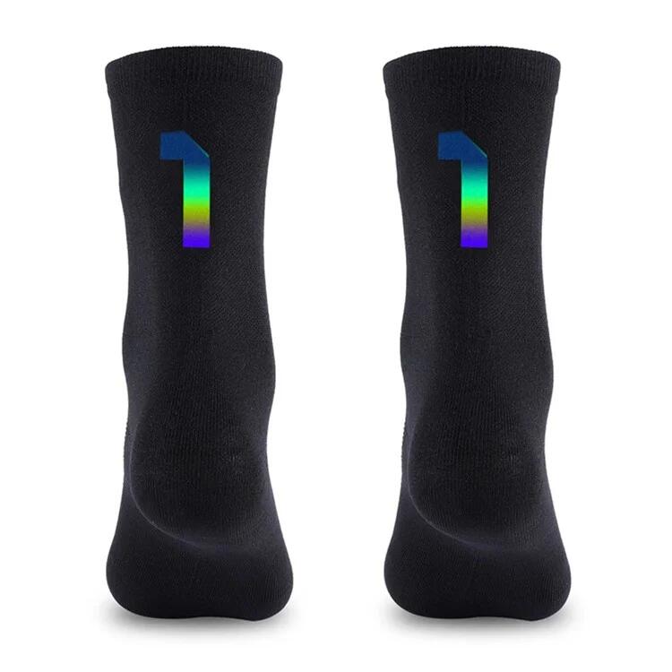 West Biking - Chaussettes De Cyclisme  Réfléchissantes Numériques Taille 39-46 - Noir / 1 - Chaussettes - Noir - Decathlon