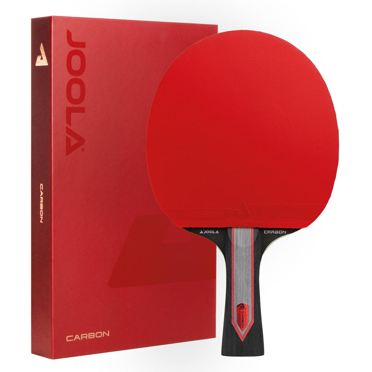 JOOLA 54193 Carbon Table Tennis Bat ITTF Approved Professional Table Tennis Bat for Advanced Players - Carbowood Technology, Speed, 5 Pieces,Red