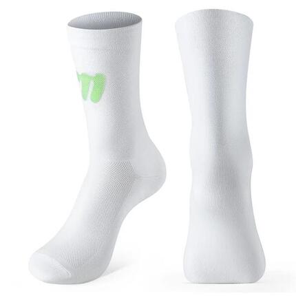 Reflektierende Atmungsaktive Sport Lauf Radfahr Socken - Weiß
