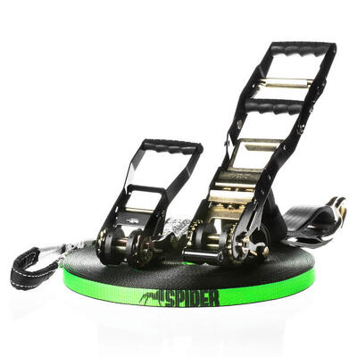 Kit Slackline Longline - Fly Line 35. 2 Cricchetti Hummer. Fettuccia 2.5m. Sling