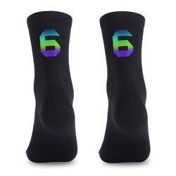 Chaussettes de Cyclisme Réfléchissantes Numériques Taille 39-46 - Noir / 6
