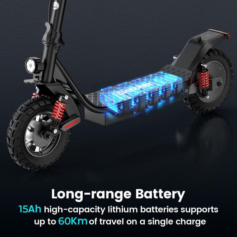 Trottinette électrique pliable iScooter i10 Pro 10'' avec batterie 48 V 15 Ah
