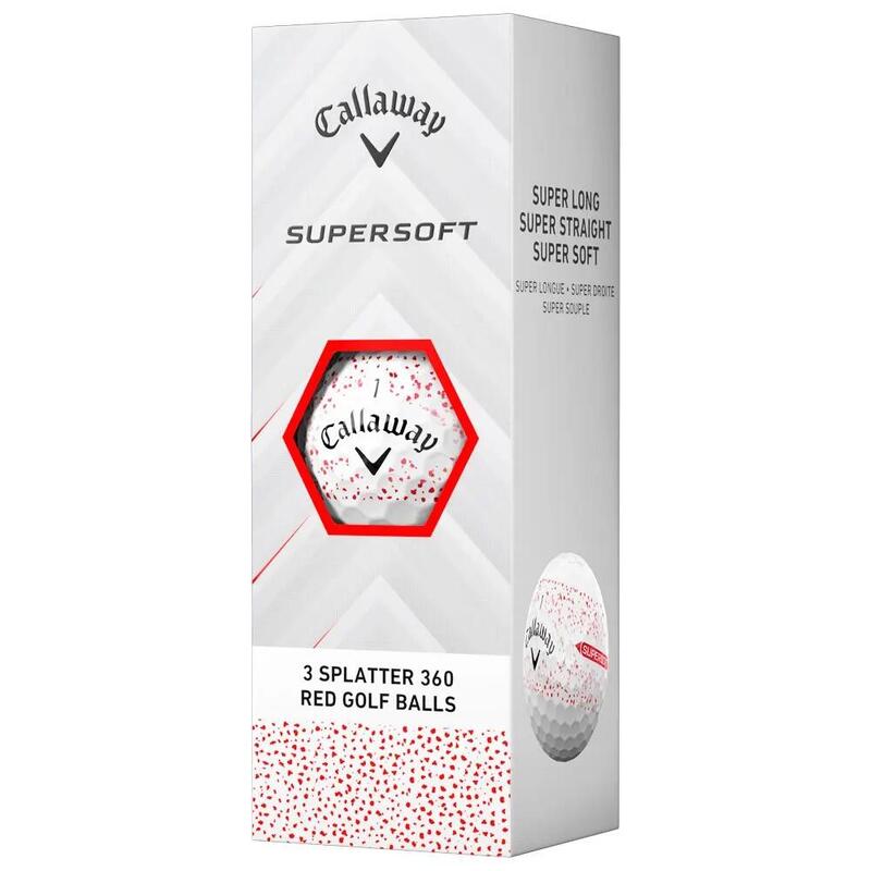 Boite de 12 Balles de Golf Callaway Supersoft Splatter 360