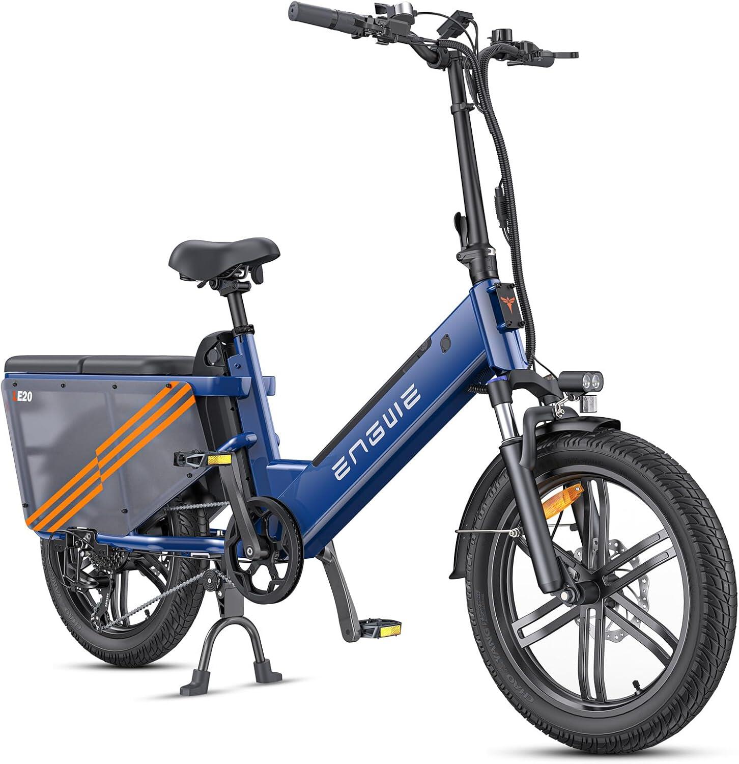 Bicicleta elétrica engwe le20 com bateria dupla de 48 v 38,4 ah e tração central