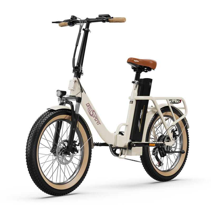 Bicicleta elétrica ONESPORT OT16 de 20 polegadas, 250 W, bateria de 48 V e 17 Ah