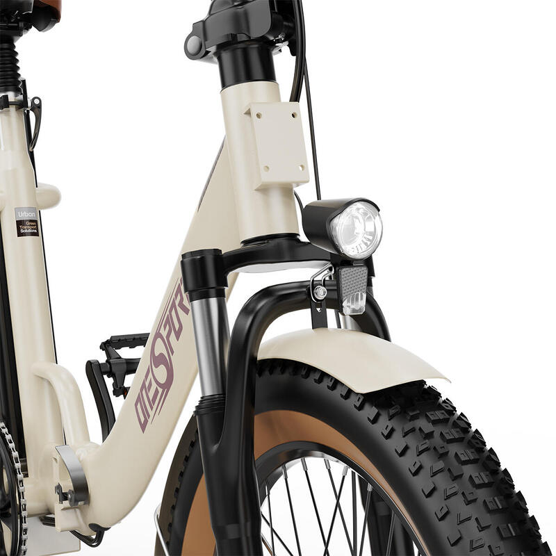 Bicicleta elétrica ONESPORT OT16 de 20 polegadas, 250 W, bateria de 48 V e 17 Ah