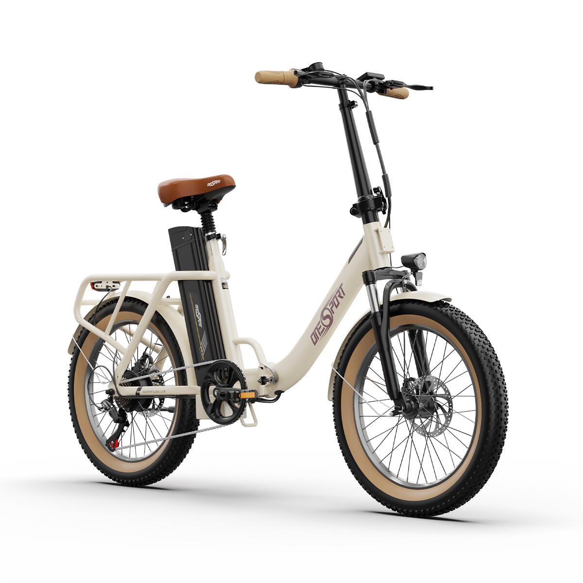 ONESPORT Bicicleta eléctrica ONESPORT OT16 de 20 pulgadas, 250 W, batería de 48 V y 17 Ah