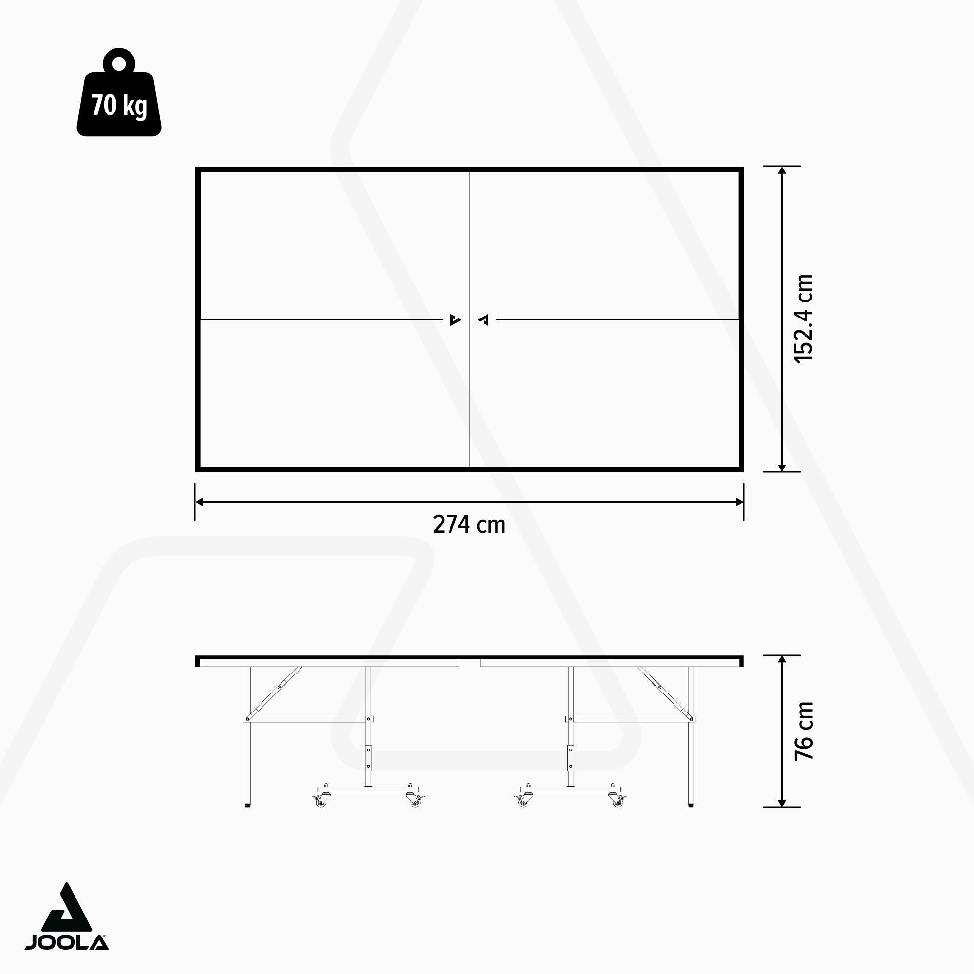 Tischtennistisch JOOLA BLACK 13i 2/2