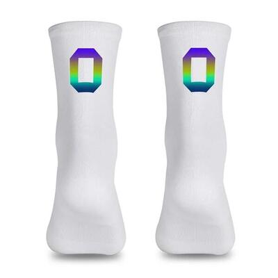 Reflecterende digitale fietssokken maat 39-46 - 0