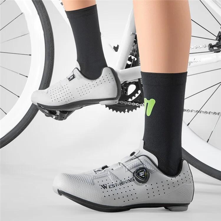 Reflektierende Atmungsaktive Sport Lauf Radfahr Socken - Schwarz 7/7