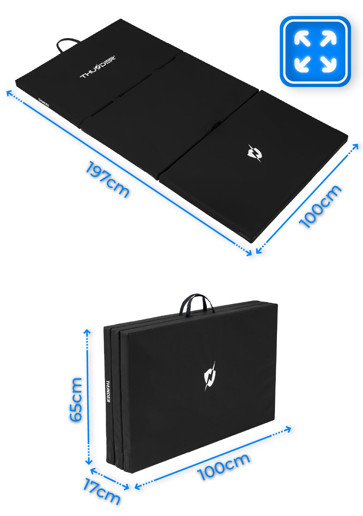 Matelas de gymnastique pliable pour exercices 197x100x5 2/7