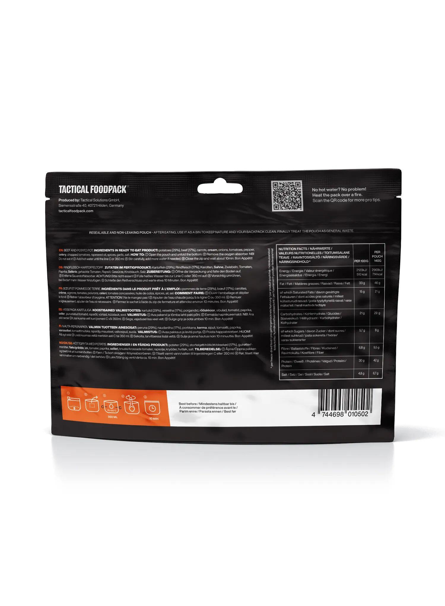 Liofilizat Tactical Foodpack Gulasz z wołowiną i ziemniakami 490 g 3/4