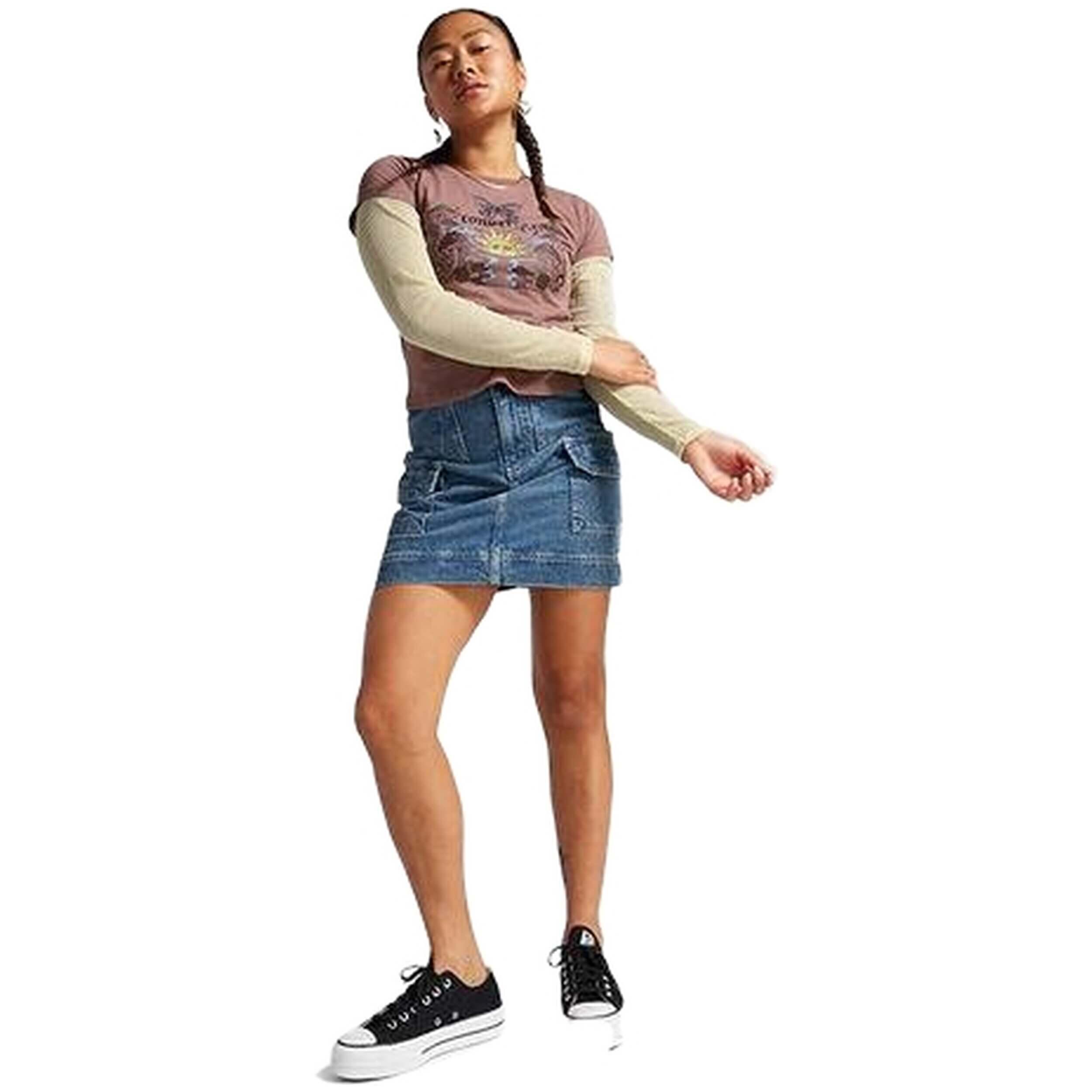 Maillot pour Femme Converse Blooming skate Violet. 4/4