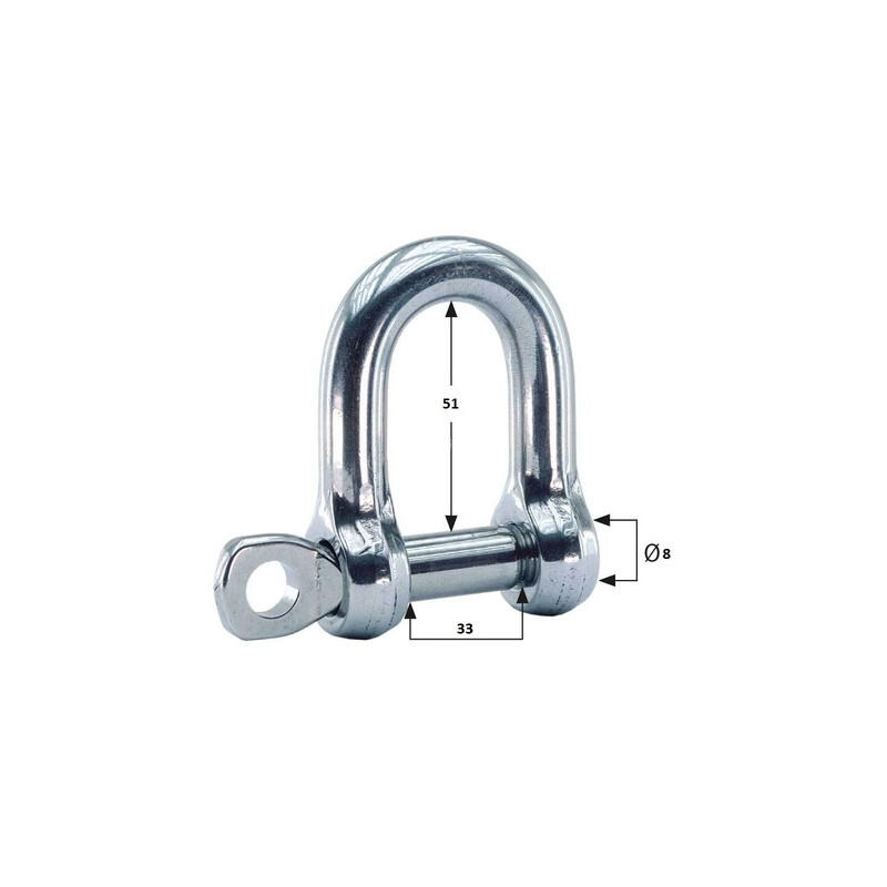 Manille inox large - ORANGEMARINE 2/2